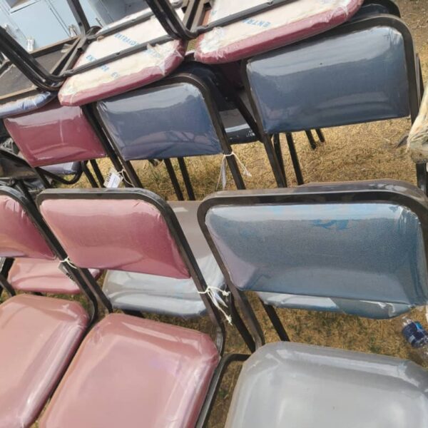 CHAIRS S/FRAMED NAVY/ BLUE